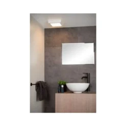Lucide BRICE-LED - Plafonnière Badkamer - LED Dimb. - 1x22W 3000K - IP44 - Wit Sale