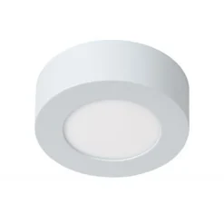 Lucide BRICE-LED - Plafonnière Badkamer - Ø 11,7 cm - LED Dimb. - 1x8W 3000K - IP44 - Wit New