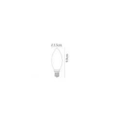 Lucide C35 - Filament lamp - Ø 3,5 cm - LED Dimb. - E14 - 1x4W 2700K - Transparant Discount