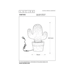 Lucide CACTUS - Tafellamp - Ø 20 cm - E14 - Groen Clearance