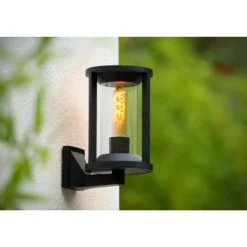 Lucide CADIX - Wandlamp Buiten - 1xE27 - IP65 - Zwart Clearance