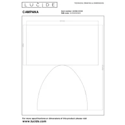 Lucide CAMPANA Tafellamp-Transp.-1xE27-40W-Glas Clearance