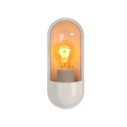 Lucide CAPSULE Wandlamp Buiten-Wit-1xE27-15W-IP54-Kunsts. Outlet