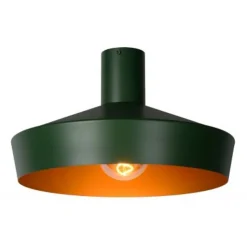 Lucide CARDIFF - Plafonnière - Ø 40 cm - 1xE27 - IP21 - Groen Sale