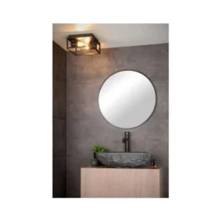 Lucide CARLYN - Plafonnière Badkamer - 2xE14 - IP54 - Zwart Sale