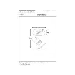 Lucide CARO Plafondspot-Zwart-Ø9-1xGU10-5W-Metaal Online