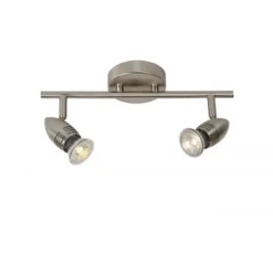 Lucide CARO-LED - Plafondspot - LED - GU10 - 2x5W 2700K - Mat chroom Online