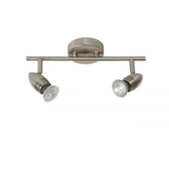 Lucide CARO-LED - Plafondspot - LED - GU10 - 2x5W 2700K - Mat chroom Online