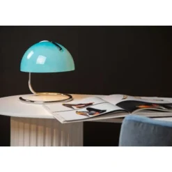 Lucide CATO Tafellamp-Blauw-Ø23,5-1xE27-40W-Glas