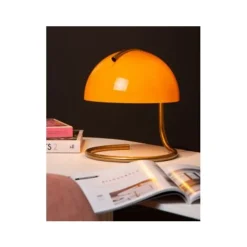 Lucide CATO Tafellamp-Oranje-Ø23,5-1xE27-40W-Glas New