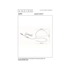 Lucide CATO Tafellamp-Roze-Ø23,5-1xE27-40W-Glas Best