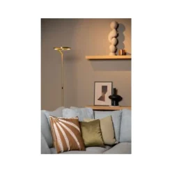 Lucide CELESTE Vloerlamp-Mat Go.-Ø28-LED Dimb.-21W-2700K Clearance