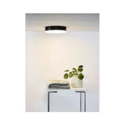 Lucide CERES-LED - Plafonnière Badkamer - Ø 21,5 cm - LED Dimb. - 1x30W 3000K - IP44 - Zwart Best