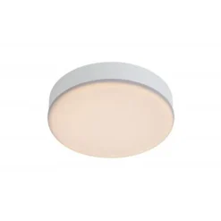 Lucide CERES-LED - Plafonnière Badkamer - Ø 21,5 cm - LED Dimb. - 1x30W 3000K - IP44 - Wit Discount