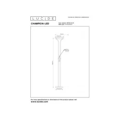Lucide CHAMPION-LED - Leeslamp - Ø 25,4 cm - LED Dimb. - 3000K - Zwart Discount