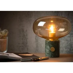 Lucide CHARLIZE - Tafellamp - Ø 23 cm - 1xE27 - Amber Sale