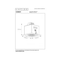 Lucide CHIMNEY - Inbouwspot - 1xGU10 - Zwart Best