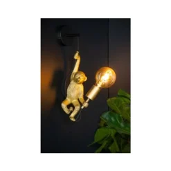 Lucide CHIMP. Wandlamp-Zwart-1xE27-60W-Kunsts. Discount