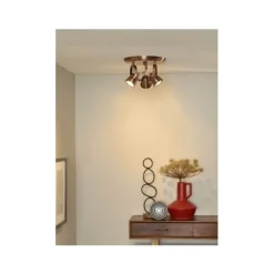 Lucide CIGAL - Plafondspot - Ø 27 cm - LED - GU10 - 3x5W 2700K - Koper Online