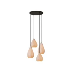 Lucide CINZIA Hanglamp-Wit-Ø40-4xE27-40W-Porsel. Outlet