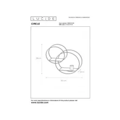 Lucide CIRCLE - Wandlamp - 1xE27 - Zwart Sale