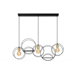 Lucide CIRCLE Hanglamp-Zwart-3xE27-40W-Metaal