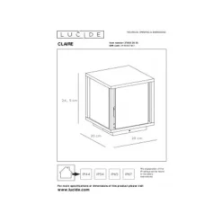 Lucide CLAIRE - Sokkellamp Buiten - 1xE27 - IP54 - Antraciet Hot