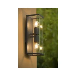 Lucide CLAIRE - Wandlamp Buiten - 2xE27 - IP54 - Antraciet Clearance