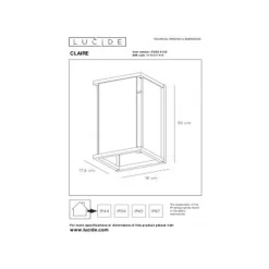 Lucide CLAIRE - Wandlamp Buiten - 1xE27 - IP54 - Antraciet Hot
