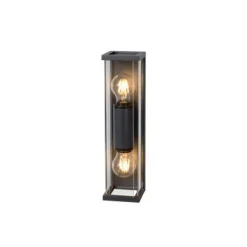 Lucide CLAIRE MINI - Wandlamp Buiten - 2xE27 - IP54 - Antraciet Outlet