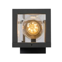 Lucide CLAIRE MINI - Wandlamp Buiten - 2xE27 - IP54 - Antraciet Outlet
