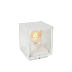 Lucide CLAIRE Sokkellamp Buiten-Wit-1xE27-15W-IP54-Glas New