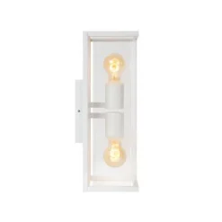Lucide CLAIRE Wandlamp Buiten-Wit-2xE27-15W-IP54-Glas New