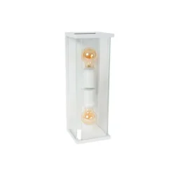 Lucide CLAIRE Wandlamp Buiten-Wit-2xE27-15W-IP54-Glas New