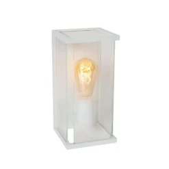 Lucide CLAIRE Wandlamp Buiten-Wit-1xE27-15W-IP54-Glas Hot