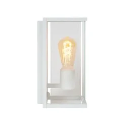 Lucide CLAIRE Wandlamp Buiten-Wit-1xE27-15W-IP54-Glas Hot