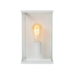 Lucide CLAIRE Wandlamp Buiten-Wit-1xE27-15W-IP54-Glas Outlet