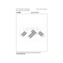 Lucide CLUBS Plafondspot-Wit-4xGU10-40W-Alumin. Sale