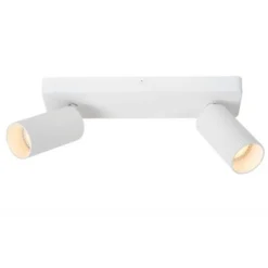 Lucide CLUBS Plafondspot-Wit-2xGU10-40W-Alumin. Clearance