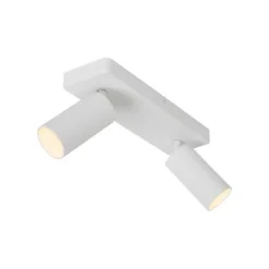 Lucide CLUBS Plafondspot-Wit-2xGU10-40W-Alumin. Clearance