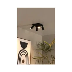 Lucide CLUBS Plafondspot-Zwart-4xGU10-40W-Alumin. New