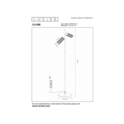 Lucide CLUBS Vloerlamp-Wit-2xGU10-40W-Alumin. Best