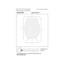 Lucide COLIN IP. Tafellamp Buiten-Zwart-LED Dimb.-3W Sale