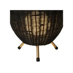 Lucide COLIN Tafellamp-Zwart-Ø22-1xG9-3W-Rotan Hot