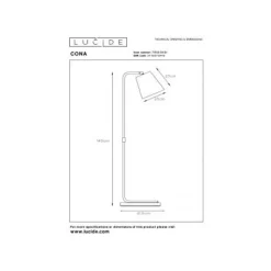 Lucide CONA - Vloerlamp - 1xE27 - Wit Online