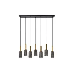 Lucide CORALIE - Hanglamp - 7xE27 - Mat Goud / Messing Outlet