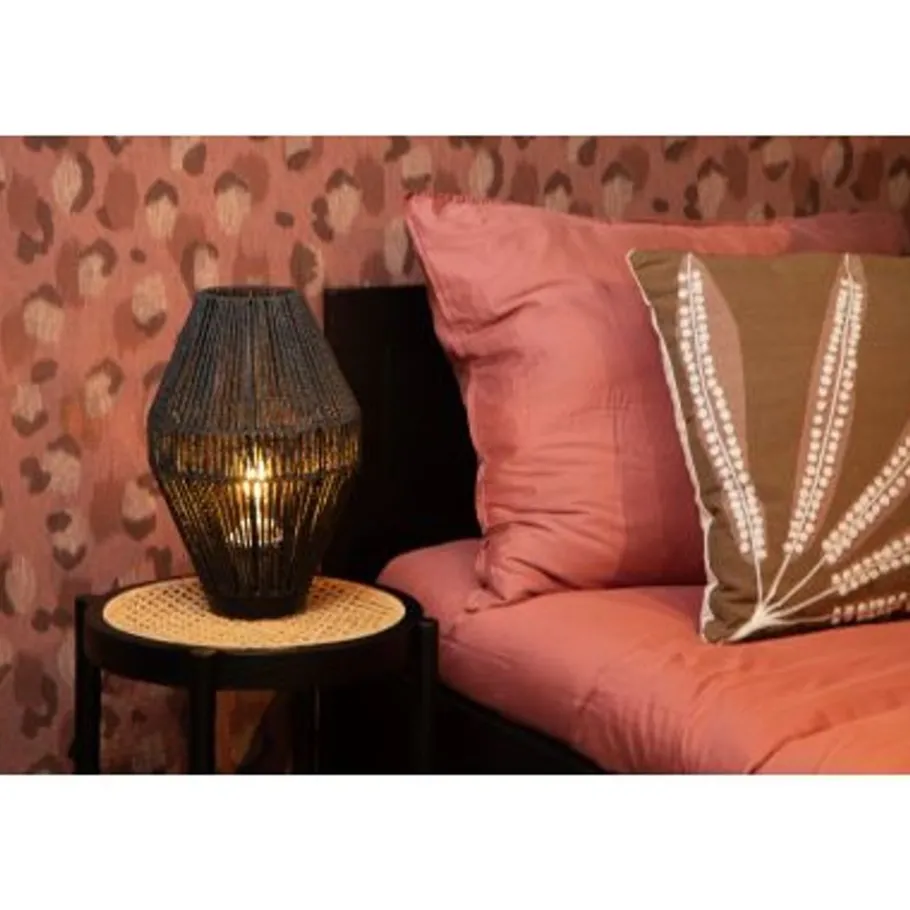 Lucide CORDULLE Tafellamp-Zwart-1xE27-40W-Papier Hot