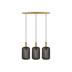 Lucide CORINA Hanglamp-Zwart-3xE27-40W-Polyes. New