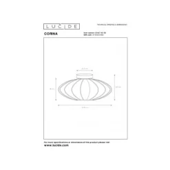 Lucide CORINA Plafonnière-Zwart-Ø40-1xE27-40W-Polyes. New