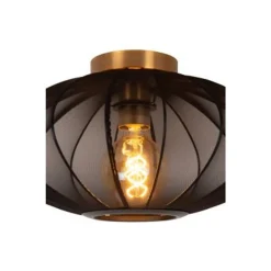 Lucide CORINA Plafonnière-Zwart-Ø40-1xE27-40W-Polyes. New